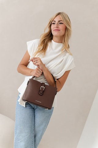Borsa a mano in pelle - Marrone