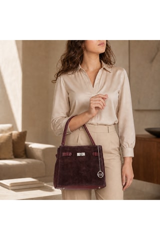 Bolso de piel Terraggio - Burdeos
