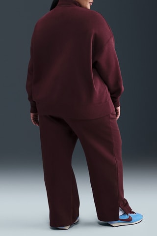 Pantalon polaire taille haute Nike Sportswear Phoenix - Bordeaux