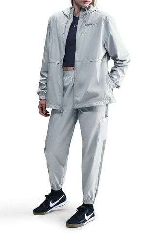 Imperméable de football à capuche FC Barcelone - Gris clair