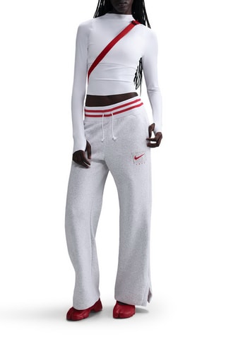 Pantalon regular polaire taille haute Phoenix - Gris