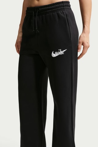 Pantalon ample polaire taille haute Phoenix - Noir
