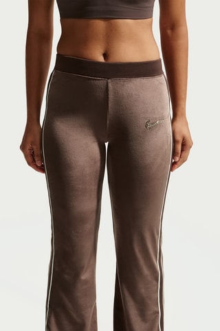 Pantalon regular en velours - Marron