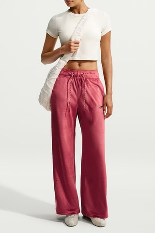 Pantalon wide legs en velours Trend - Fuchsia