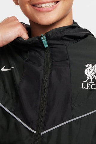 Coupe-vent à capuche Liverpool FC - Noir et argenté