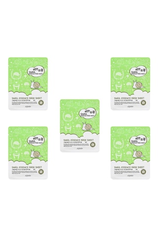 5 masques tissu essence pure escargot - Tous types de peaux - 5 x 25 ml