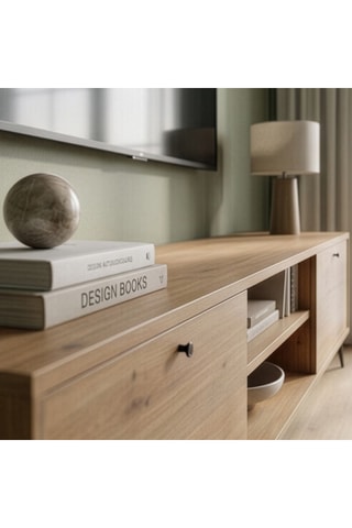 Meuble TV 2 portes Calvin - 180 x 55 x 40 cm