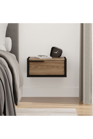 Table de chevet murale 1 tiroir - 18,5 x 40 x 33 cm