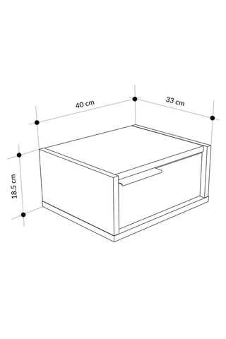 Table de chevet 1 tiroir Eco - 18,5 x 40 x 33 cm