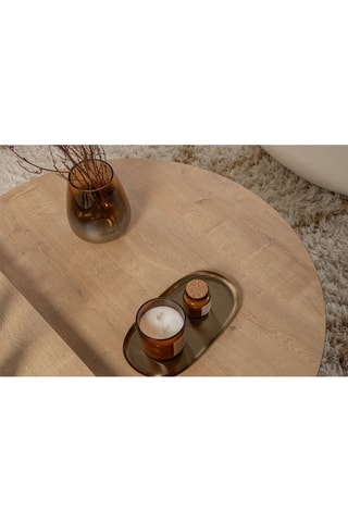 2 tables basses gigognes Orion - Imitation chêne