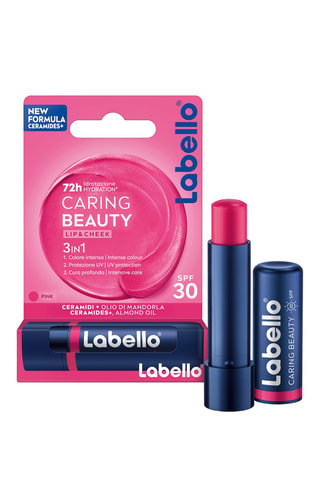 Barra de labios con color Caring beauty pink fushia SPF 30 - 4,8 g