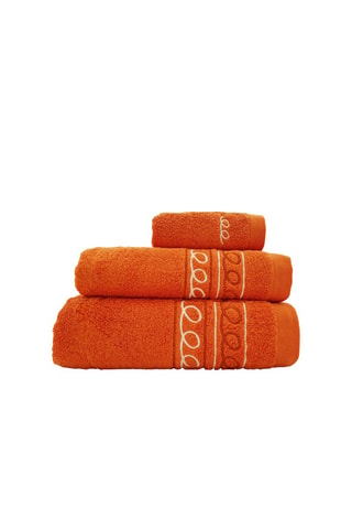 3 toallas - Naranja y blanco