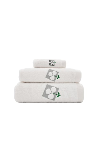 3 toallas - Blanco y gris