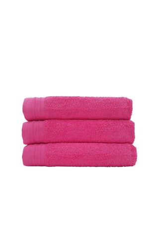 3 toallas de mano - Fucsia - 50 x 90 cm