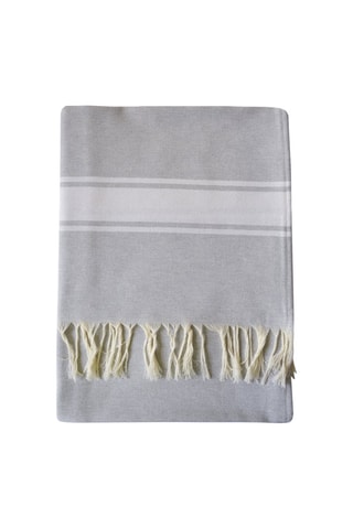2 foutas - Beige y blanco - 160 x 180 cm