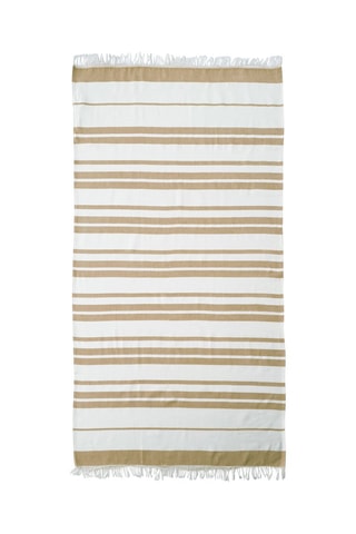2 foutas de playa - Gris y beige - 160 x 180 cm