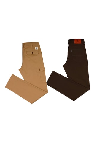 2 pantaloni - Cammello