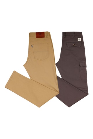 2 pantaloni - Cammello