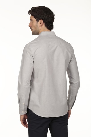 Chemise et ceinture réversible en cuir - Gris