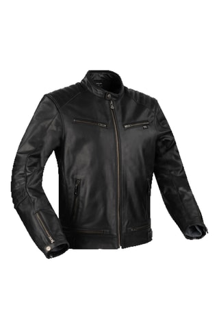 Casaco em couro de búfalo Owen - Preto - Segura - Preto
