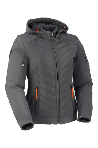 Blusão Softshell com capuz Natcho - Cinzento-escuro - Segura - Cinzento, preto e laranja