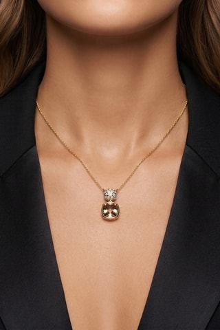 Collar - Chapados en oro amarillo y cuarzo