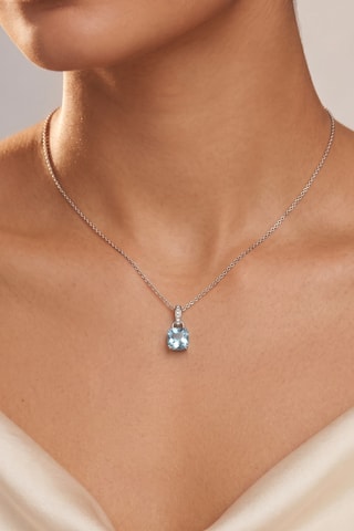 Collar - Chapado en plata y topacio