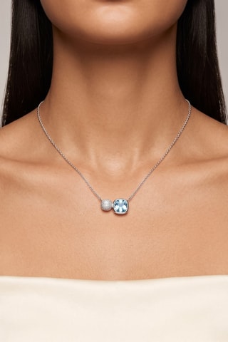 Collar - Chapado en plata y topacio