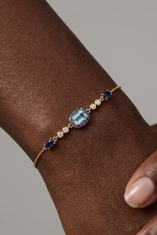 Pulsera - Chapado en oro amarillo y topacio