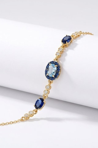 Pulsera - Chapado en oro amarillo y topacio
