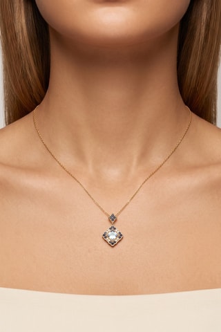 Collar - Chapado en oro amarillo y topacio