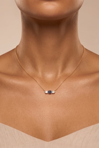 Collar - Chapado en oro amarillo y topacio