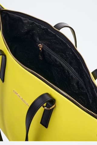 Cabas en cuir Pesaro - Jaune