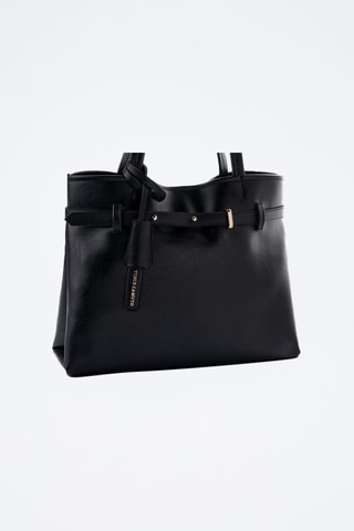 Sac porté épaule en cuir Catania - Noir