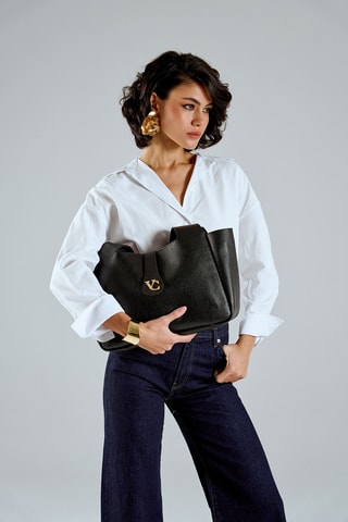 Sac porté épaule L'Aquila - Noir