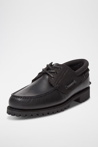 Chaussures bateau en cuir Authentic - Noir