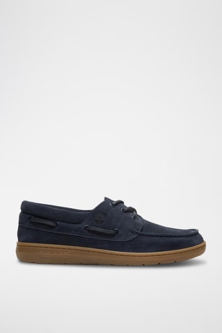 Chaussures bateau en cuir - Bleu marine