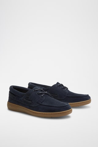 Chaussures bateau en cuir - Bleu marine