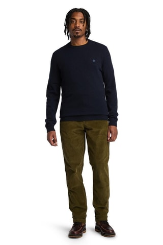 Pull en laine mérinos Cohas Brook - Bleu marine