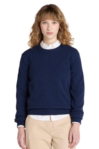 Pull en laine mérinos - Bleu marine