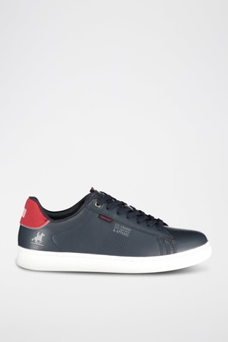 Baskets - Bleu, gris et rouge