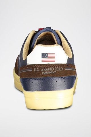 Baskets - Beige, bleu et marron