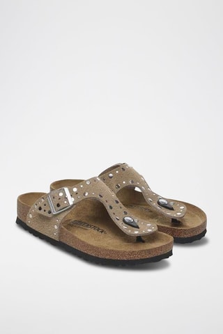 Sandales en velours - Beige