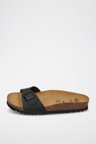 Mules en cuir Estelle Noir