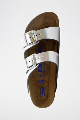 Mules en cuir Argenté
