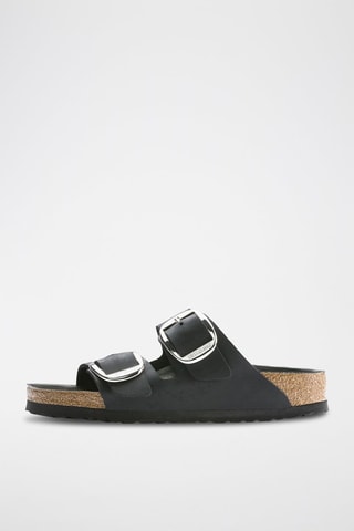 Mules en cuir Arizona Big Buckle - Noir - Birkenstock