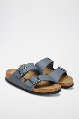 Mules en cuir - Bleu