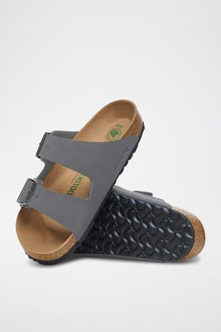 Mules en cuir nubuck - Gris