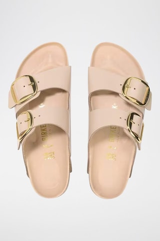 Mules vernies en cuir - Beige