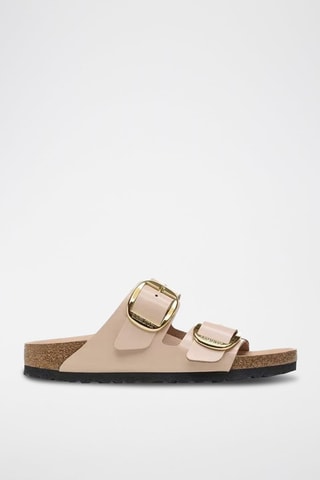 Mules vernies en cuir - Beige